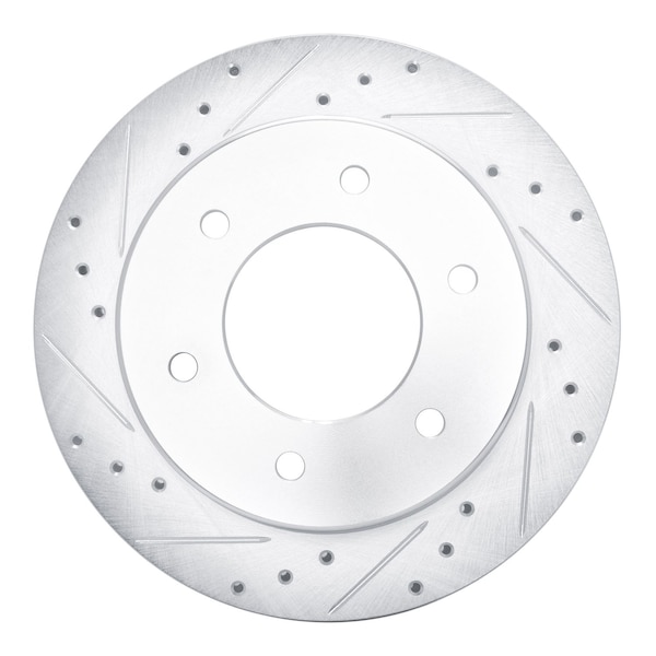Dynamic Friction Co DFC Brake Rotor - Drilled and Slotted - Silver 631-54276L - main