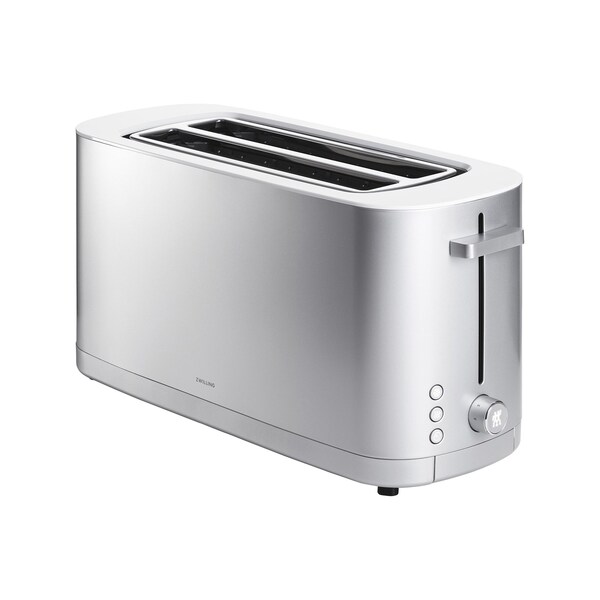 Zwilling Enfinigy, 4-Slice Long Slot Toaster, Extra Wide 1.5in Slot for Bagels and Toast, Silver 1016126 - main