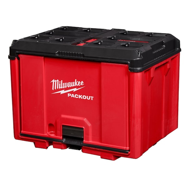 Milwaukee Tool PACKOUT Tool Cabinet, Black/Red, Polymer, 19-1/2 in W x 14-1/2 in D x 15 in H 48-22-8445 - main