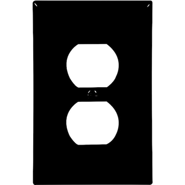 Eaton Wiring Devices Wall Plate 1Gng Dplx Recpt Blk PJ8BK - main
