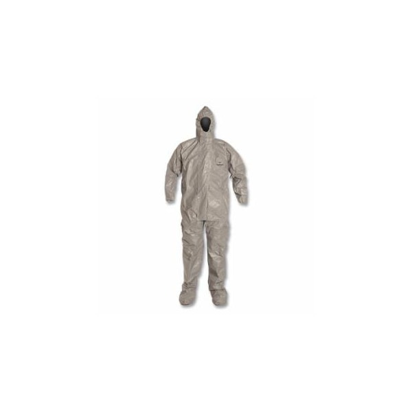Dupont Tychem 6000 Coveralls, TF169T, Taped Seams, Gray, Large, Standard, 6PK 251-TF169TGYLG000600 - main