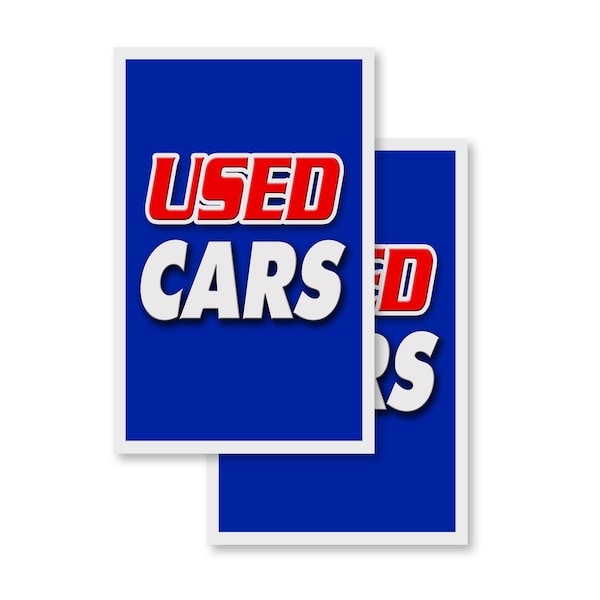 Signmission Used Cars, Vinyl Decals Only 24 Inch x 36 Inch, Vinyl Decal, 2PK DSB-2436-2PACK-Used Cars - main
