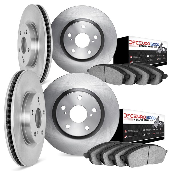 Dynamic Friction Co DFC Rotors with EURO 5000 Ceramic Brake Pads 6604-54001 - main