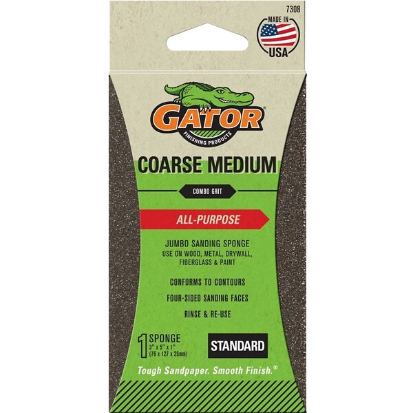 Gator Sanding Sponge 3X5X1In Crs/Med 7308 - main