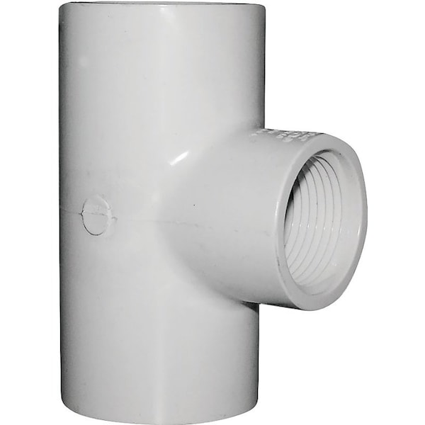 Genova LASCO 402168BC Reducing Pipe Tee, 114 x 1 in, Slip x FIP, PVC, SCH 40 Schedule 402168-BC - main