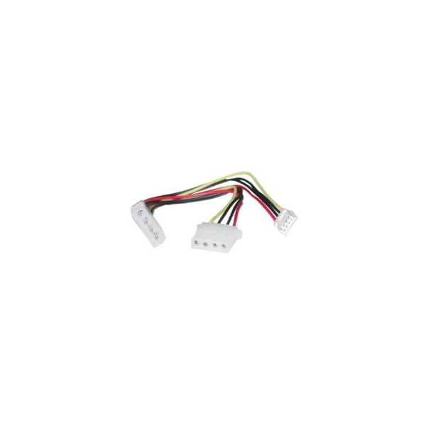 Cable Wholesale 4 Pin Molex to Floppy and 4 Pin Molex Power Y Cable, 5.25in Male to 5.25in Female and 3.5in 11W3-03808 - main