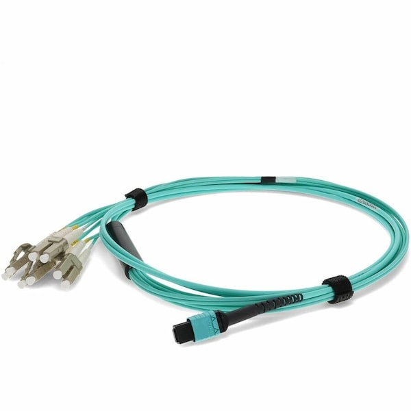 Add-On 3M MPO/UPC TO 4XLC/UPC DUPLEX AQUA OM4 LSZH 8-STRAND FIBER FANOUT CABLE ADD-MPO-4LC3M5OM4LZ - main