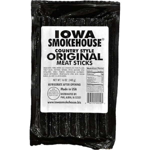 Iowa Smokehouse Meat Stick, Original, 16 oz, 10/CS IS-16CSN - main