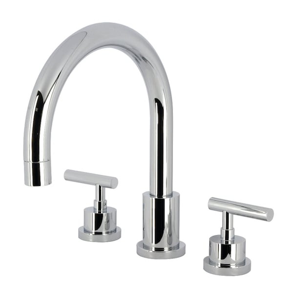 Kingston Brass Two-Handle Deck Mount Roman Tub Faucet, Polished Chrome KS8321CML - main