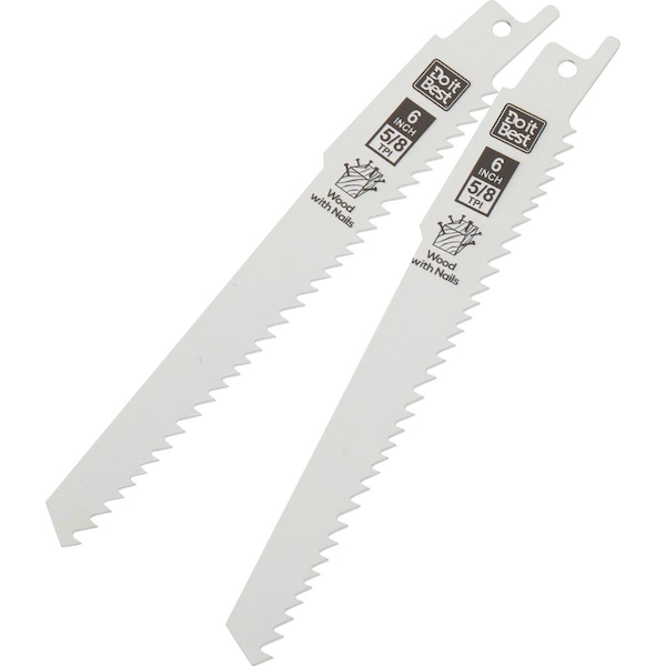Do It Best 6'' 5/8 TPI Bi-Metal Nail-Embedded Wood Reciprocating Saw Blade, 2PK QJDIB-RS-002 - main