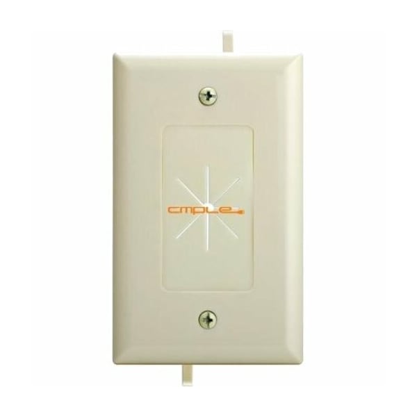 Cmple Cable Plate, Number of Gangs: 1 Plastic, Lite Almond 1232-N - main