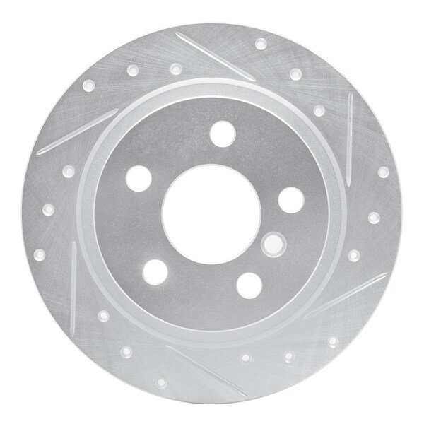 Dynamic Friction Co DFC Brake Rotor - Drilled and Slotted - Silver 631-32016R - main