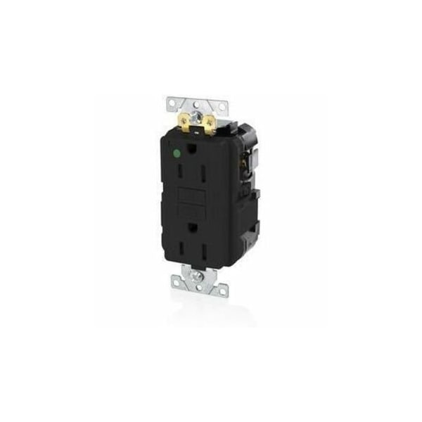 Leviton Lev-Lok GFCI 15A HG/PI Black MGFN1-HGE - main
