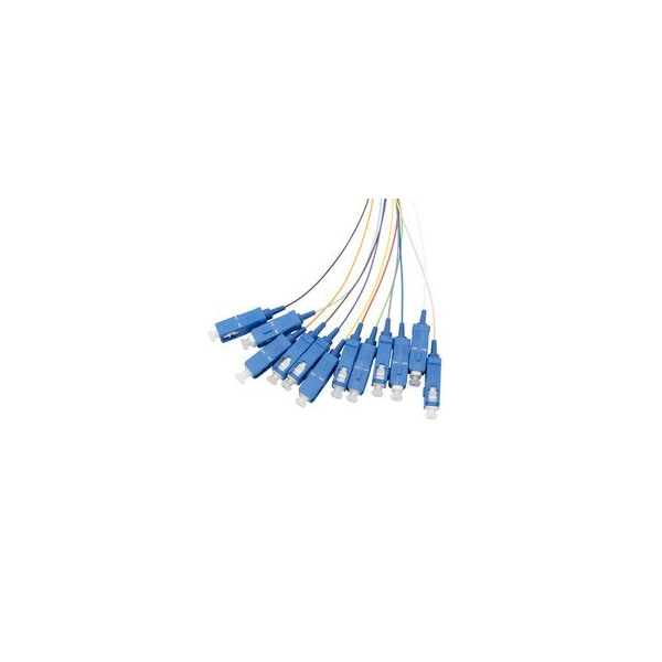 Cable Wholesale 12 Strand Fiber Ribbon Pigtail, 9/125 Singlemode(Blue Boot), SC/UPC, 3 meters 15F2-00012 - main