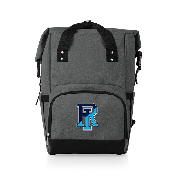 Picnic Time Family Of Brands NCAA Rhode Island Rams On The Go Roll-Top Backpack CoolerHeathered Gray 616-00-105-936-0 - main