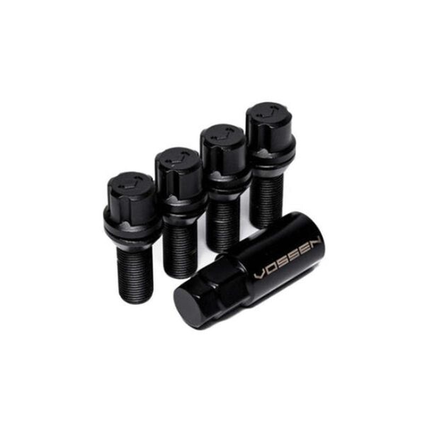 Slugfest Supplies 30 mm Lock Bolt 14 x 1.25 in. 17 mm Hex Cone Seat, Black - Set of 4 SL3852791 - main