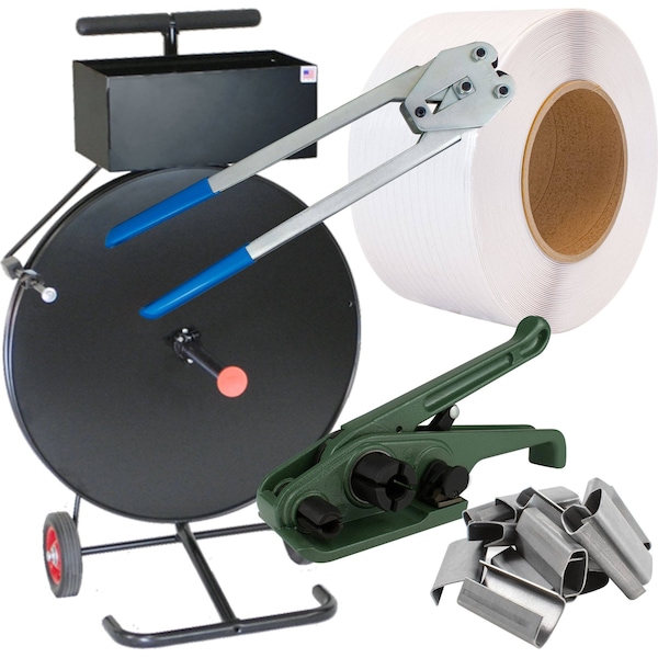 Encore Packaging Polypropylene HD Strapping Kit for 1/2 in, Seals - Heavy Duty PP12K04-03 - main