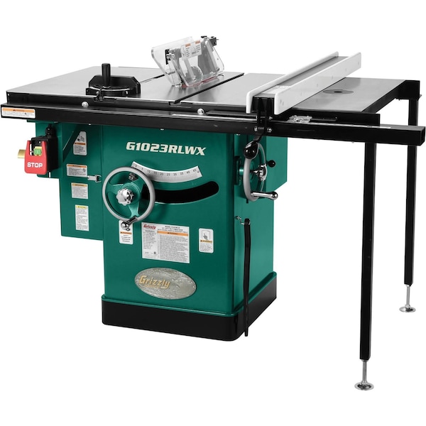 Grizzly 10" 5 HP 240V Cabinet Table Saw with Built-in Router Table G1023RLWX - main