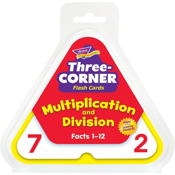 Trend Enterprises Multiplication and Division Three-Corner® Flash Cards T1671 - main