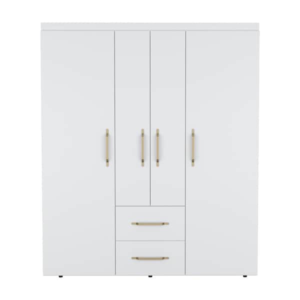 Homeroots 59" White Two Drawer Combo Dresser 546423 - main