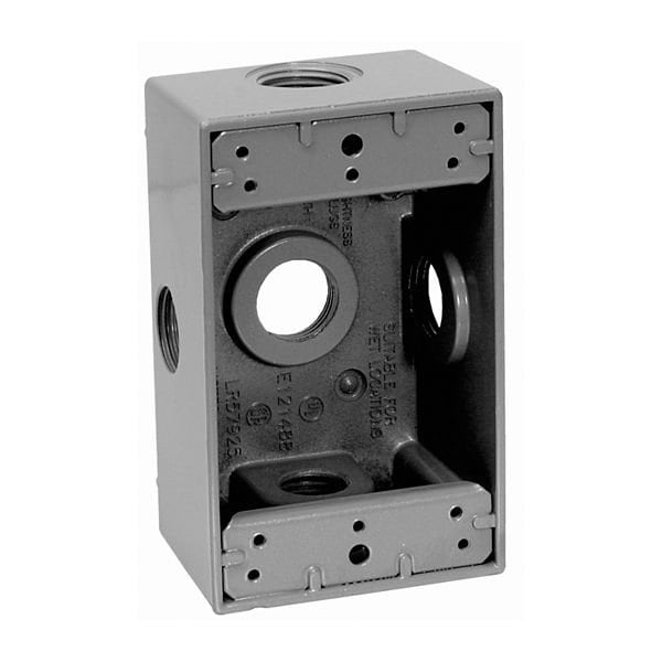 Crouse-Hinds Eaton Crouse-Hinds series weatherproof outlet box, 50PK TP7058 - main