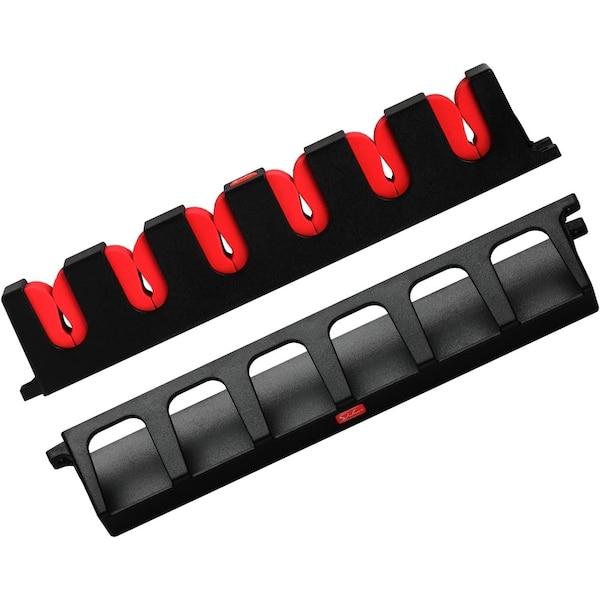 Simple Deluxe Vertical Fishing Rod Holders Wall-Mounted - Fishing Rod Rack, Great Fishing Pole Holder and Rack fo SOFISHRODRACKREDVERT - main