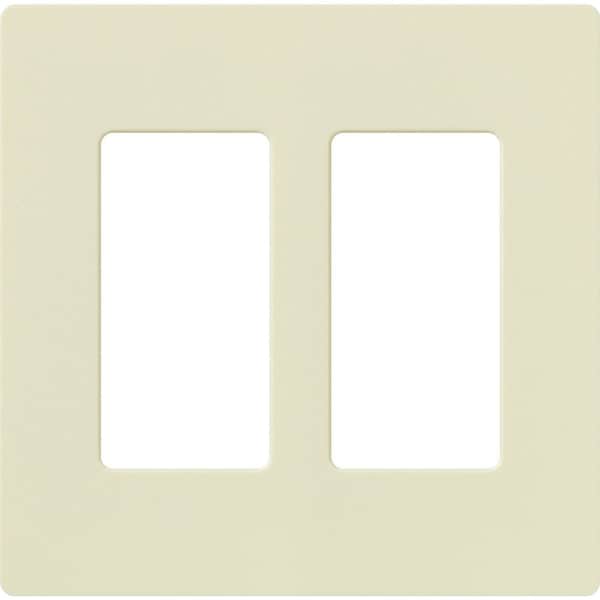 Lutron Designer Wall Plates, Number of Gangs: 2 Gloss Finish, Almond CW-2-AL - main