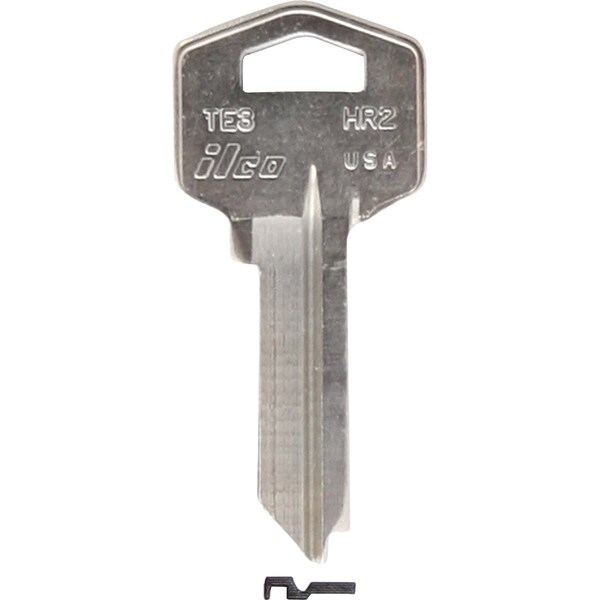Ilco Harloc Nickel Plated House Key HR2 / TE3, 10PK IAL00000012 - main