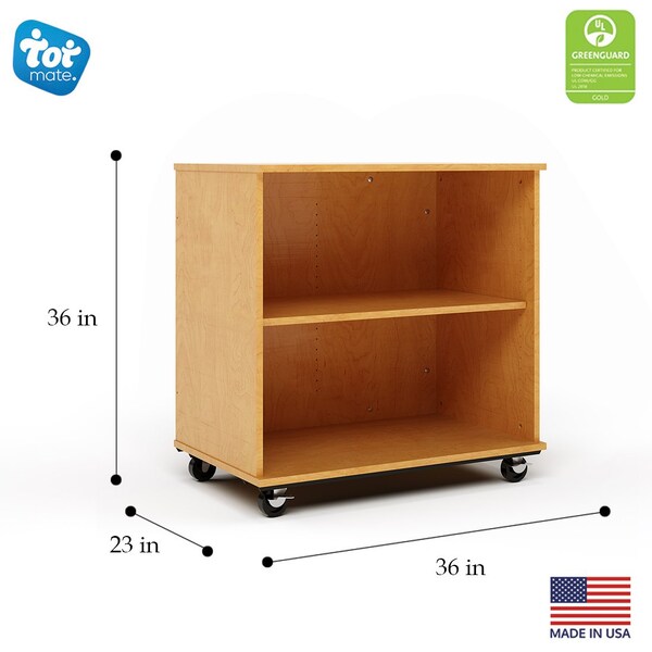Tot Mate Mobile Wood Cabinet, Maple, 36 in W x 36 in L x 36 in H x 23 in D TMM512A.M0577 - main