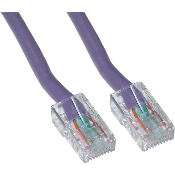 Cable Wholesale Cat6 Purple Copper Ethernet Patch Cable, Bootless, POE Compliant, 7 foot 10X8-14107 - main