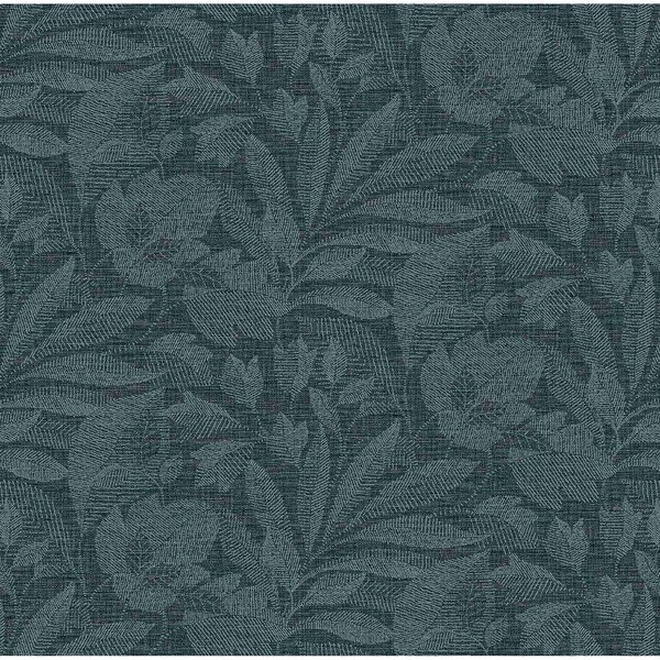 A-Street Prints Lei Navy Leaf Wallpaper 2972-86153 - main