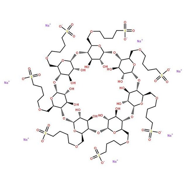 Ak Scientific Sodium sulphobutylether-beta-cyclodextrin (25g), CAS 182410-00-0 X8426-25g - main