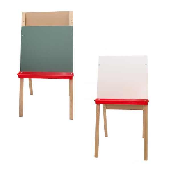 Crestline Products Adjustable Double Easel - Green Chalk/White Markerboard 17335 - main