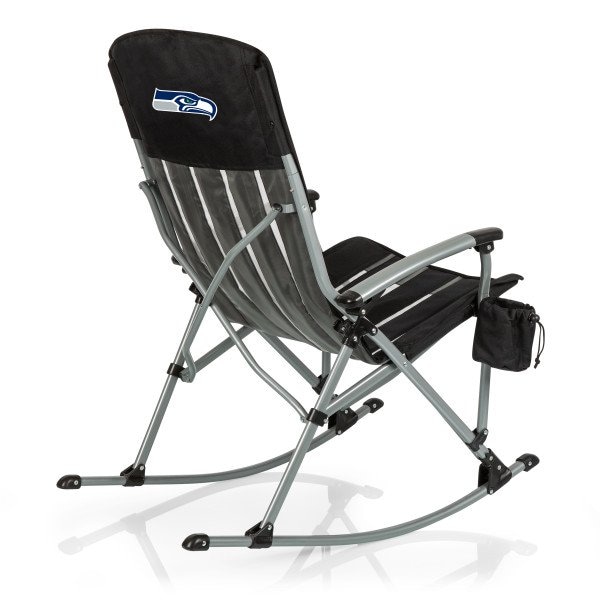 Picnic Time Family Of Brands Seattle Seahawks - Outdoor Rocking Camp Chair, (Black) 805-01-175-284-2 - main