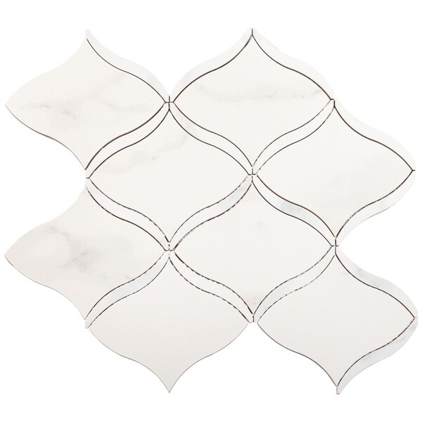 Andova Tiles Ciara Alvar White 11-in. x 13-in. Marble Look Matte Porcelain Wall & Floor Tile ANDCIA1266 - main