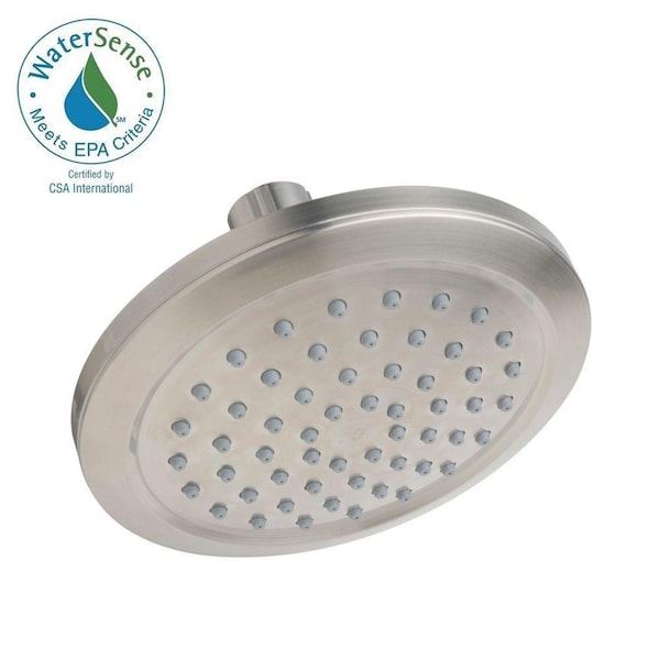 Symmons Bramwell Single Spray 5.9 Inch Wall Mounted Fixed Showerhead 72SH-STN-RP - main