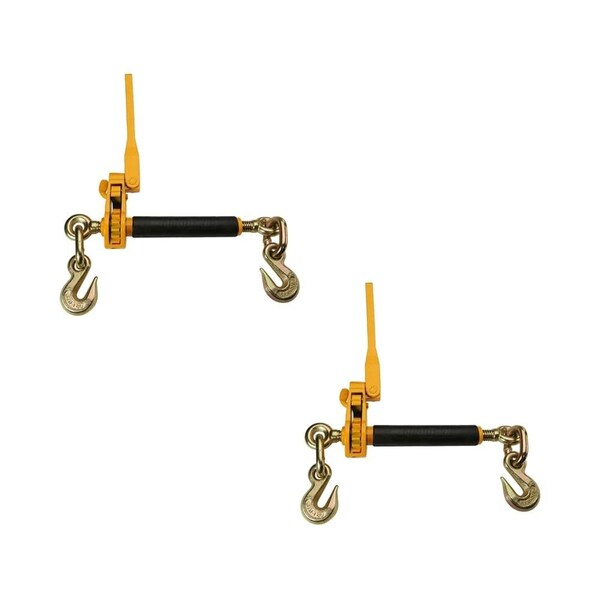 Mytee Products 1/2x5/8 Peerless QuikBinder Plus Ratchet Binder Chain Tow Heavy Equip #H5125-0958, 2PK CB-PQB-12x2 - main