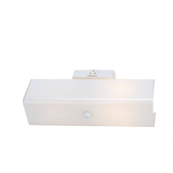 Boston Harbor Bracket Wall Light Fixture, 75 W, 2-Lamp, A19 or CFL Lamp, Steel Fixture, White Fixture V88WH02-4413H-3L - main