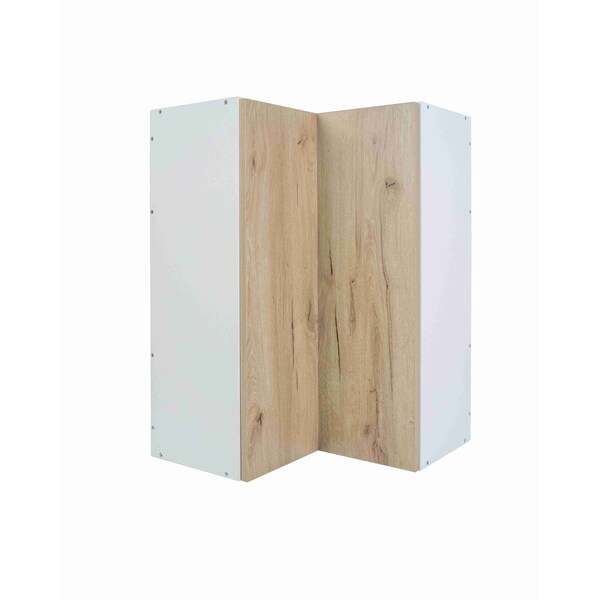 Cambridge Radiance 24in Wx12in Dx36in H Ready to Assemble Slab Corner Diagonal Kitchen Cabinet in Light Oak SA-WC2436-LO-KIT - main