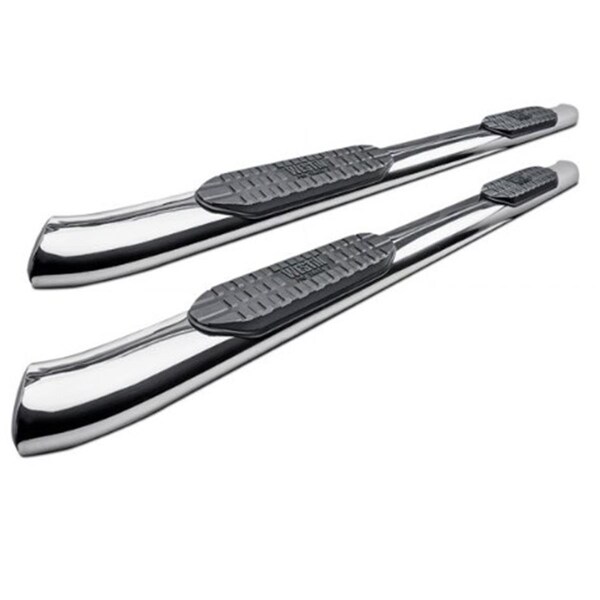 Perfectpitch 2154120 5 in. Pro Traxx Cab Length Polished Oval Tube Step Bars for 2019 Chevy Silverado 1500 PE3567856 - main