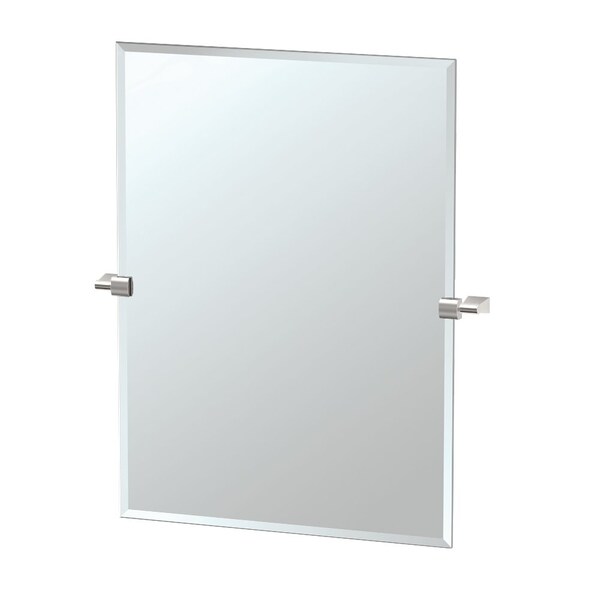 Gatco Bleu 31.5" Frameless Rectangle Mirror, Satin Nickel 4389S - main