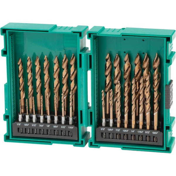 Grizzly Pro 29 Pc. M35 Cobalt Step Point Drill Bit Set T34017 - main