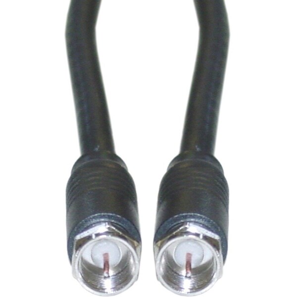 Cable Wholesale F-pin RG6 Coaxial Cable, Black, F-pin Male, 25 foot 10X4-01125 - main