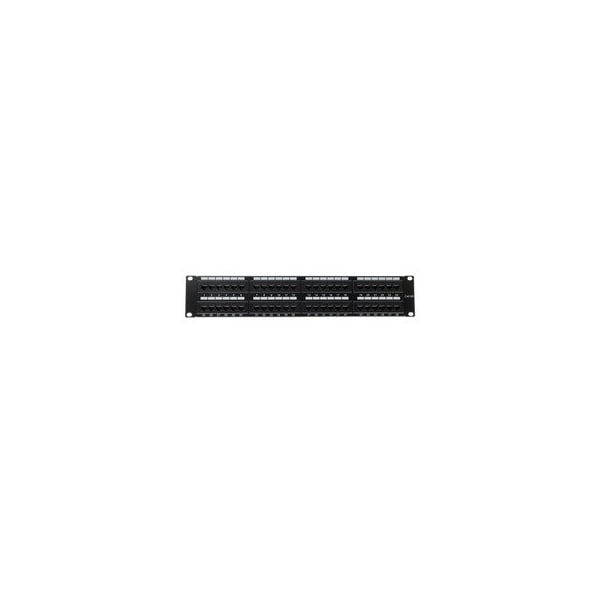 Cable Wholesale Rackmount 48 Port Cat6a Patch Panel, 19 inch horizontal, 110 Type, 568A & 568B Compatible, 2U 69BK-16048 - main