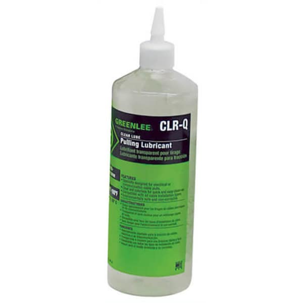 Greenlee Clear Non-Flammable Non-Hazardous Pulling Lubricant, 1 qt Squeeze Bottle, Gel, Clear, 0.98 CLR-Q - main