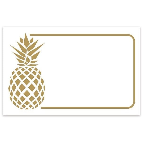 Nashville Wraps Metallic Golden Pineapple Gloss Enclosure Card, 3.5x2.25, 50PK AC5979 - main