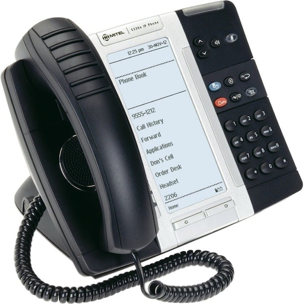 Mitel MiVoice 5330e IP Phone - Desktop, Wall Mountable - VoIP - 2 x Network (RJ-45) - PoE Ports 50006476 - main