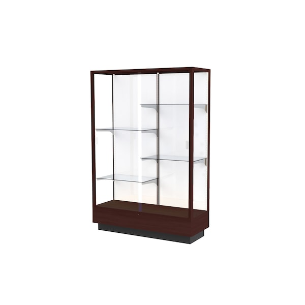 Ghent Heritage Floor Case, White, Hardwood Java, 48"W x 70"H x 18"D 891M-WB-J - main