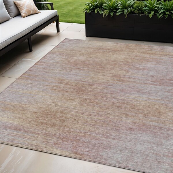 Homeroots 5' X 8' Merlot And Beige Abstract Washable Indoor Outdoor Area Rug 587213 - main