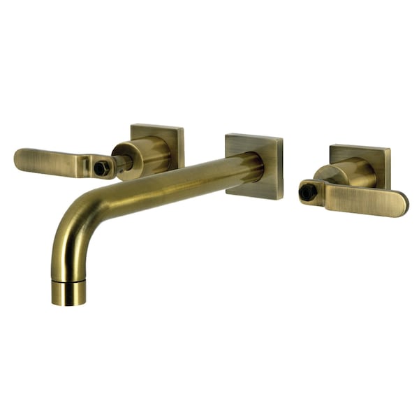 Kingston Brass Two-Handle Wall Mount Tub Faucet, Antique Brass KS6023KL - main